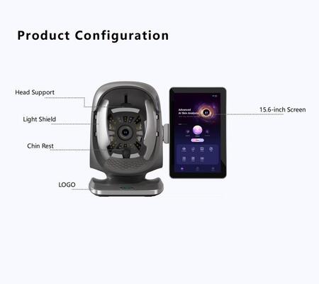 Máy phân tích da nếp nhăn AI Màn hình 15.6 inch Máy quét Máy chẩn đoán thẩm mỹ viện làm đẹp