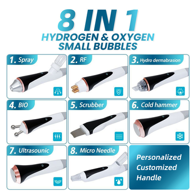 8 trong 1 oxy mặt bong bóng nhỏ Hệ thống quản lý da đa chức năng