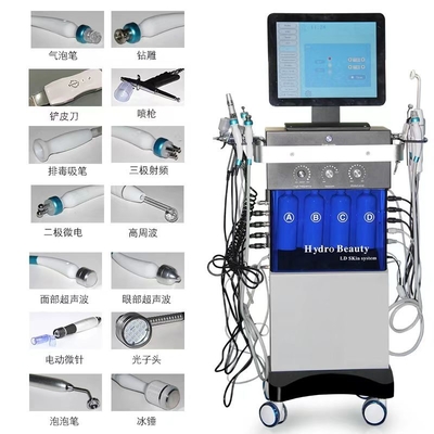 14 trong 1 Hydrofacial dermabrasion bong bóng lớn oxy xịt mặt dẫn máy trẻ hóa da