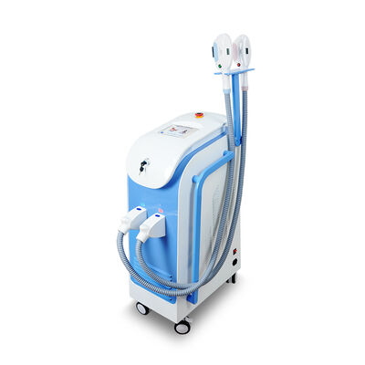 Thiết bị làm đẹp dọc, ánh sáng từ và laser điện loại bỏ lông không đau thiết bị làm đẹp màu xanh và trắng thiết bị làm đẹp loại bỏ lông laser.