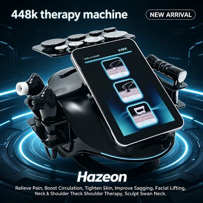 Hazeon 448Khz Tecar Thiết bị trị liệu cho vật lý trị liệu giảm đau và giảm cellulite, tần số 448kHz, công suất cao 500W