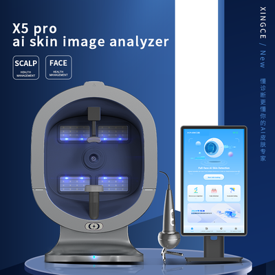 Máy quét da X5 Pro AI Dụng cụ kiểm tra thẩm mỹ viện da mặt đa phổ 21Inch