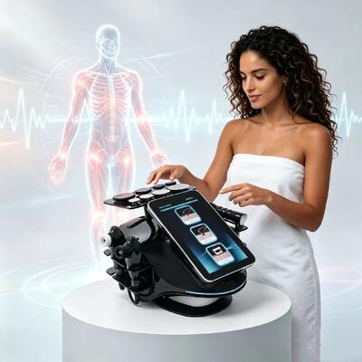 Máy điêu khắc cơ thể RF Tecar 448KHz với 3 đầu dò, thiết bị tạo đường nét cho phòng khám giảm mỡ
