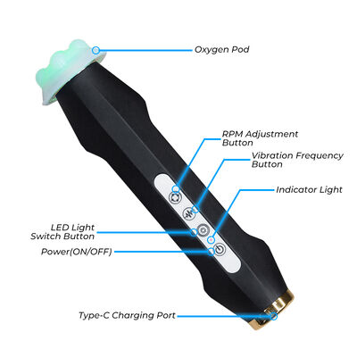 Dụng cụ tạo bong bóng oxy mini Máy rung da mặt cầm tay Máy làm đẹp da cầm tay