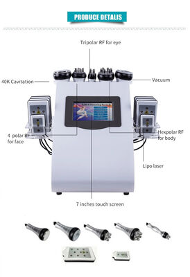 Máy giảm béo cavitation hút chân không 6 trong 1 với RF & EMS để tạo đường nét cơ thể, giảm mỡ và săn chắc da