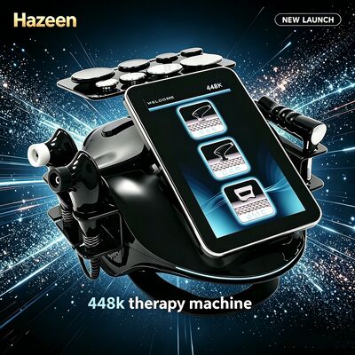 Thiết bị trị liệu Hazeen Tecar 448 kHz cho vật lý trị liệu và giảm viêm tế bào, tần số 448 kHz, công suất cao 500 W.