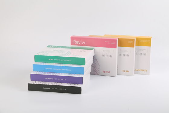 Bộ điều trị da mặt nhiều màu Illuminate Revive Balance Retouch Detox Hydrate Chăm sóc da Serum Pod Kit cho Spa