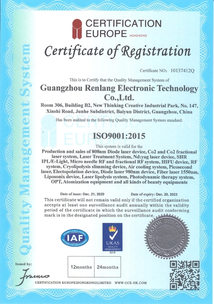 Trung Quốc Guangzhou Renlang Electronic Technology Co., Ltd. Chứng chỉ